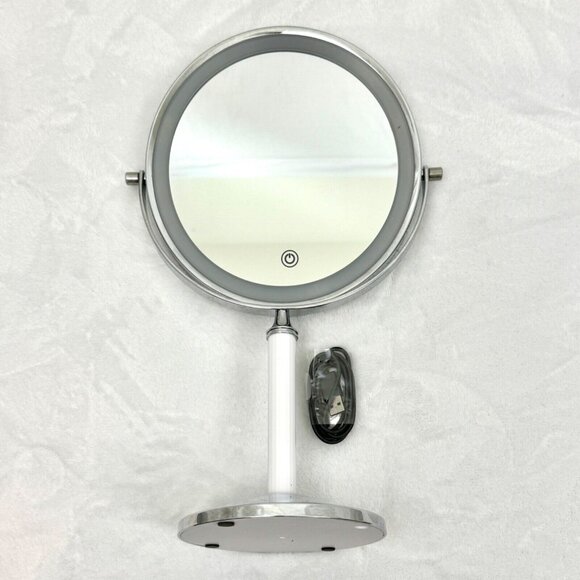 LOVESPEJO Other - Lovespejo 8" Rechargeable Lighted Makeup Mirror 1x/7x 3 Color Brightness Chrome
